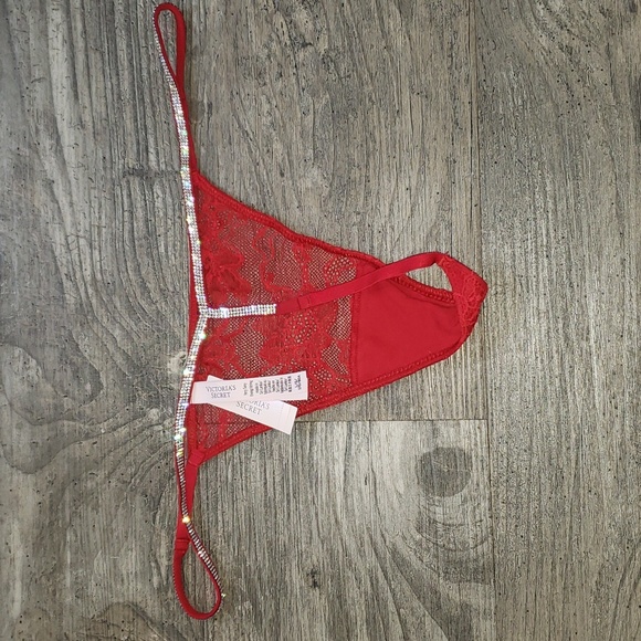 💋Victoria's Secret Very Sexy Shine Strap Lace V-String Large *NEW*💋 - Picture 6 of 6